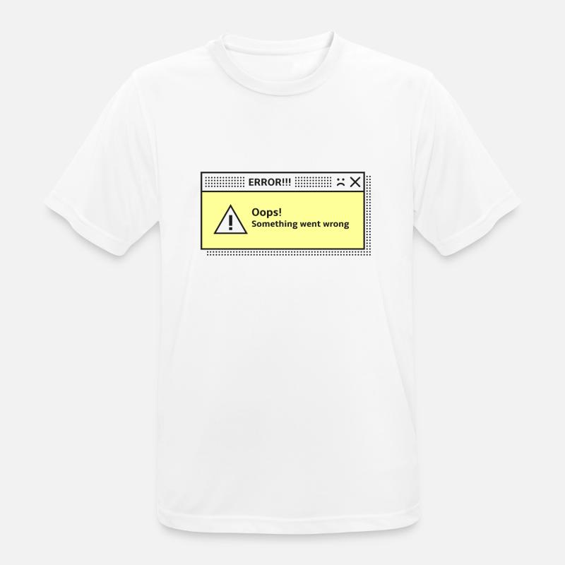 Warnmeldung Systemdialog Fehler Computer - Männer T-Shirt atmungsaktiv - Weiß