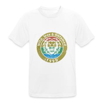 35. Geburtstag Sauvage, libre et indompté depuis 02/1990 - T-shirt respirant Homme - blanc - Devant - AI Model Male 185 dark (185cm)