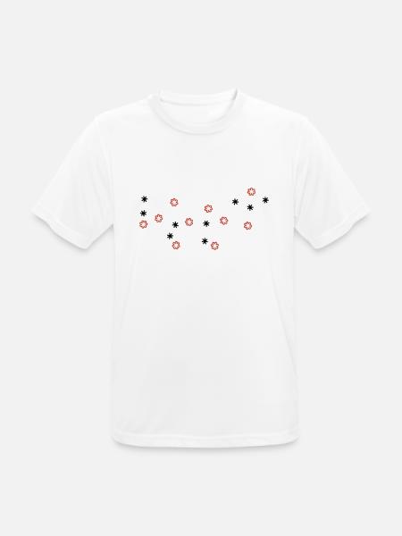 blümchen - Männer T-Shirt atmungsaktiv - Weiß