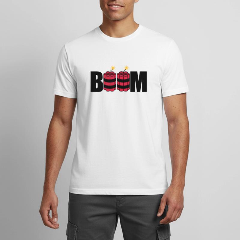 boom lit tnt dynamite explode explosion Men's Breathable T-Shirt