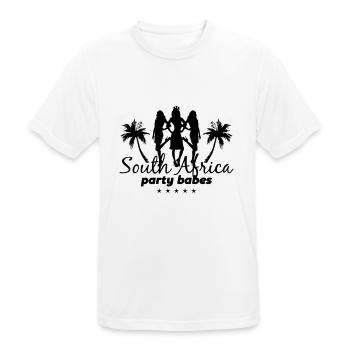 south africa party babes - Männer T-Shirt atmungsaktiv - Weiß - Vorne - AI Model Male 185 dark (185cm)