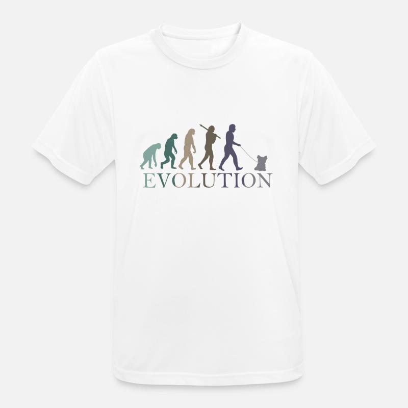 EVOLUTION yorkshire terrier - Men's Breathable T-Shirt - white