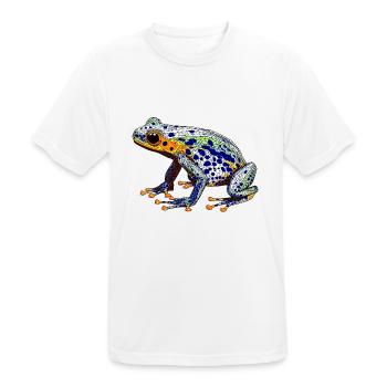 Pfeilgiftfrosch mit schöner Warnfarbe als Lurch - Männer T-Shirt atmungsaktiv - Weiß - Vorne - AI Model Male 185 dark (185cm)