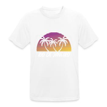 Rio de Janeiro - T-shirt respirant Homme - blanc - Devant - AI Model Male 185 dark (185cm)