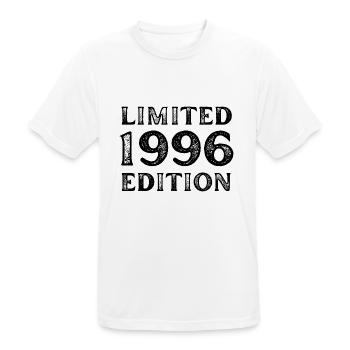 1996 LIMITED EDITION ANNIVERSAIRE METAL FER GRIS - T-shirt respirant Homme - blanc - Devant - AI Model Male 185 dark (185cm)