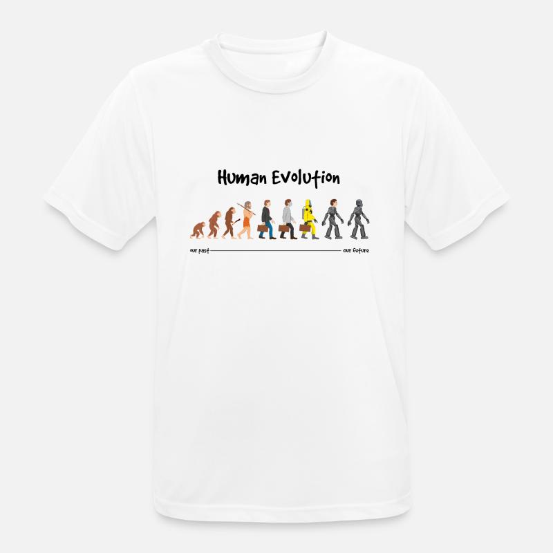 Evolution a robotic future - Men's Breathable T-Shirt - white
