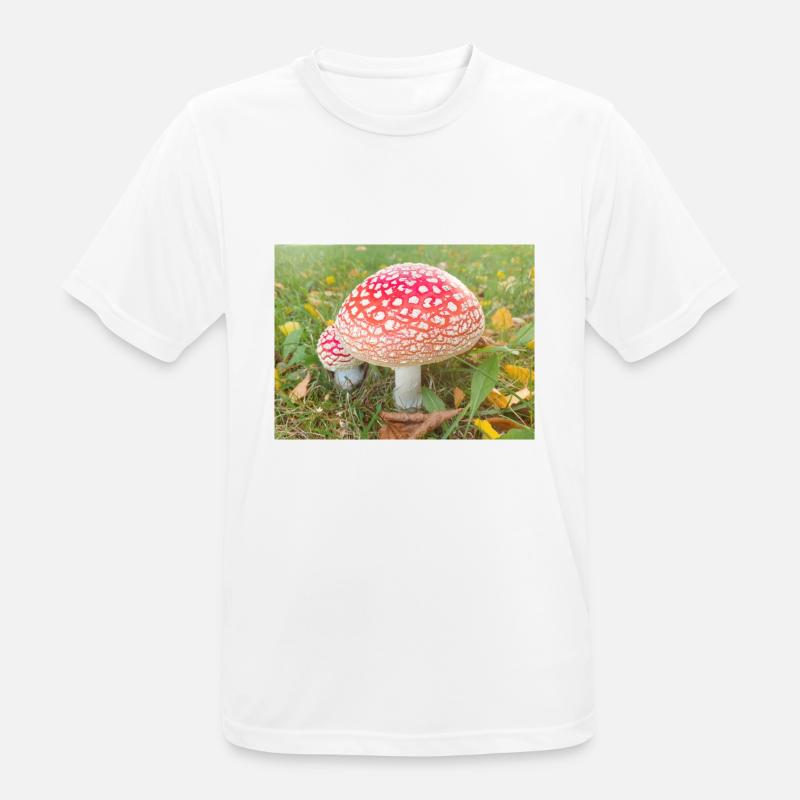 fly agaric also toadstool - Men's Breathable T-Shirt - white
