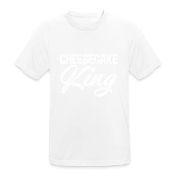 Cheesecake King 3 - T-shirt respirant Homme - blanc - Devant - AI Model Male 185 dark (185cm)