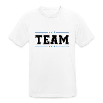 Team 02 - Men's Breathable T-Shirt - white - Front - AI Model Male 185 dark (185cm)