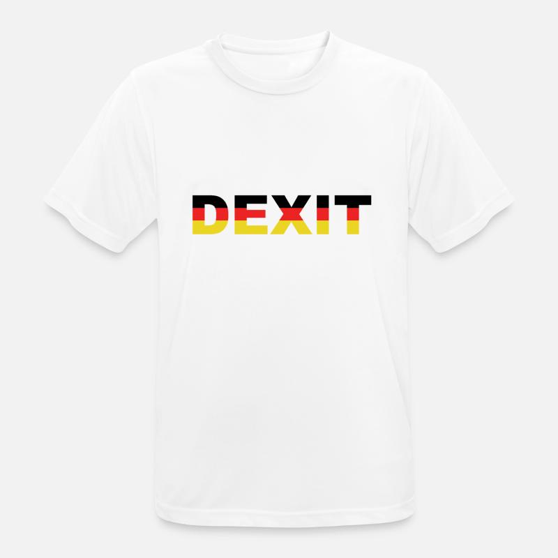 Deutschland Exit EU / Dexit / Brexit - Männer T-Shirt atmungsaktiv - Weiß