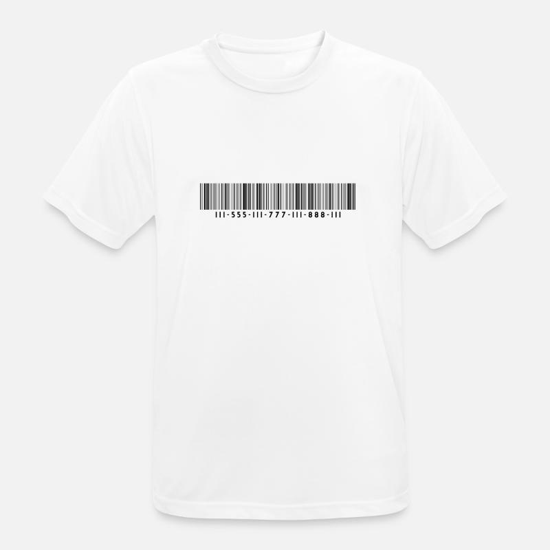 Barcode bar code strip codes - Men's Breathable T-Shirt - white