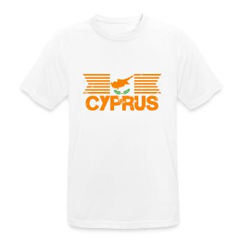 Cyprus - Vintage Orange Color - Men's Breathable T-Shirt - white - Front - AI Model Male 185 dark (185cm)