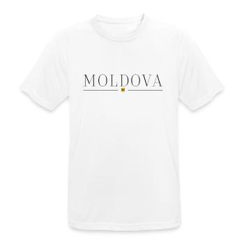 Moldova T-Shirt: Elegance from the East - Men's Breathable T-Shirt - white - Front - AI Model Male 185 dark (185cm)