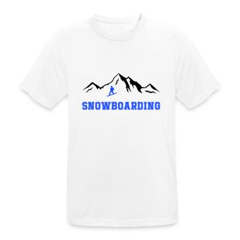 Snowboarding - Männer T-Shirt atmungsaktiv - Weiß - Vorne - AI Model Male 185 dark (185cm)