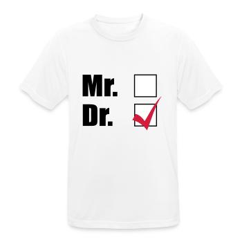Doktortitel - Männer T-Shirt atmungsaktiv - Weiß - Vorne - AI Model Male 185 dark (185cm)