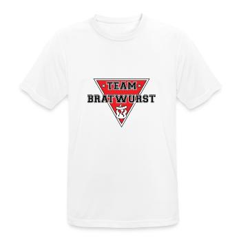 team Bratwurst (rot) - Männer T-Shirt atmungsaktiv - Weiß - Vorne - AI Model Male 185 dark (185cm)