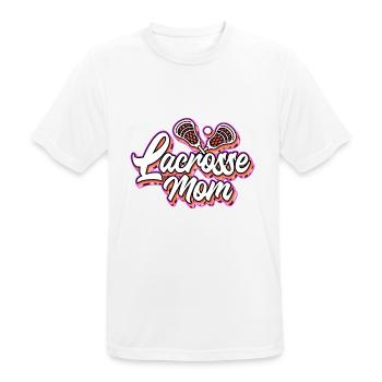 Lacrosse Sport Mutter Mama I Geschenk - Männer T-Shirt atmungsaktiv - Weiß - Vorne - AI Model Male 185 dark (185cm)