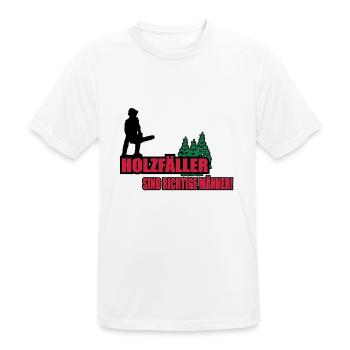 holzfäller - Männer T-Shirt atmungsaktiv - Weiß - Vorne - AI Model Male 185 dark (185cm)