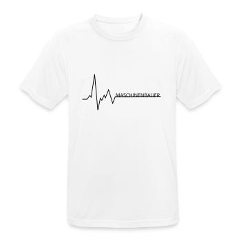 herzschlag maschinenbauer - Männer T-Shirt atmungsaktiv - Weiß - Vorne - AI Model Male 185 dark (185cm)