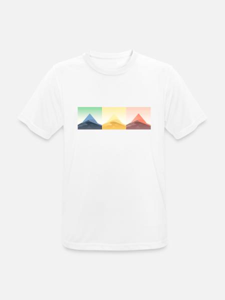 Mountain Landscape Geometric Art - Men's Breathable T-Shirt - white