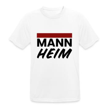 Mannheim Monnem - Männer T-Shirt atmungsaktiv - Weiß - Vorne - AI Model Male 185 dark (185cm)
