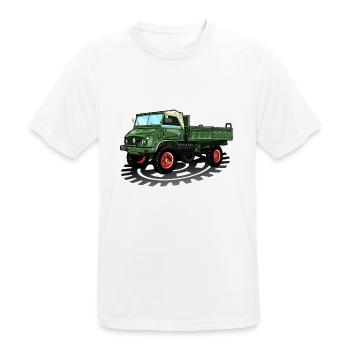 Unimog - Oldtimer - Offroad - Universal motor device - Men's Breathable T-Shirt - white - Front - AI Model Male 185 dark (185cm)