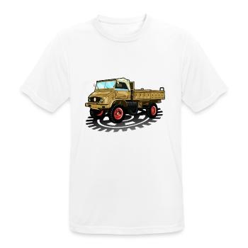 Unimog - Oldtimer - Offroad - Universal motor device - Men's Breathable T-Shirt - white - Front - AI Model Male 185 dark (185cm)