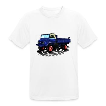 Unimog - Oldtimer - Offroad - Universal motor device - Men's Breathable T-Shirt - white - Front - AI Model Male 185 dark (185cm)