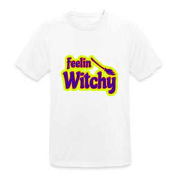 Feeling Witchy drôle de sorcière disant pour les femmes - T-shirt respirant Homme - blanc - Devant - AI Model Male 185 dark (185cm)