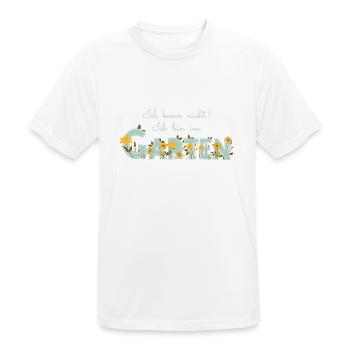 Ich kann nicht ich bin im Garten - Gartenarbeit - Männer T-Shirt atmungsaktiv - Weiß - Vorne - AI Model Male 185 dark (185cm)