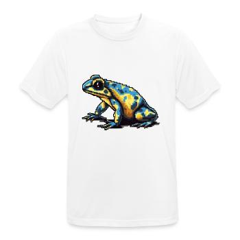 Farbenfroher Retro Pixel Pfeilgiftfrosch in 8 Bit - Männer T-Shirt atmungsaktiv - Weiß - Vorne - AI Model Male 185 dark (185cm)