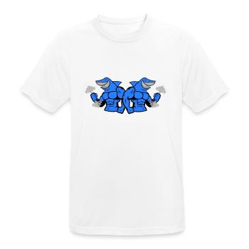 shark hai bodybuilding 2 - Männer T-Shirt atmungsaktiv - Weiß - Vorne - AI Model Male 185 dark (185cm)