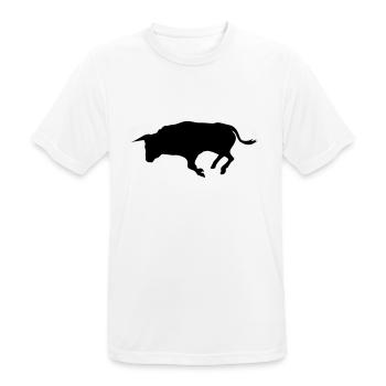 stier - Männer T-Shirt atmungsaktiv - Weiß - Vorne - AI Model Male 185 dark (185cm)