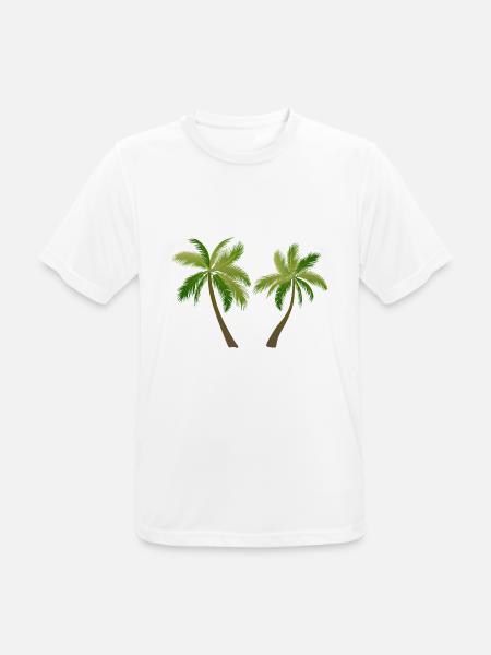 palm tree palm palms - Men's Breathable T-Shirt - white