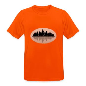 Forêt forêt - T-shirt respirant Homme - orange néon - Devant - AI Model Male 185 dark (185cm)
