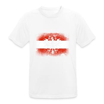 Tyroliens Armoiries de l’aigle Autriche Tyrol drapeau - T-shirt respirant Homme - blanc - Devant - AI Model Male 185 dark (185cm)