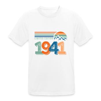 Limitierte Auflage 1941 - Männer T-Shirt atmungsaktiv - Weiß - Vorne - AI Model Male 185 dark (185cm)