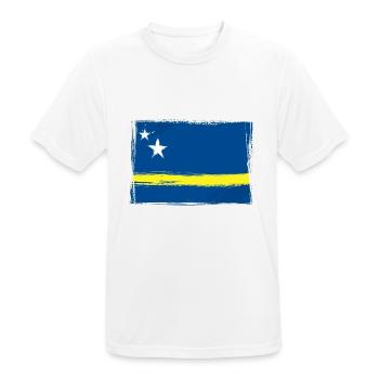 Curaçao - T-shirt respirant Homme - blanc - Devant - AI Model Male 185 dark (185cm)