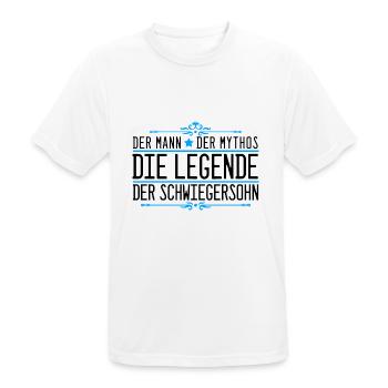 Der Man Mythos Legende Schwiegersohn Retro Spruch - Männer T-Shirt atmungsaktiv - Weiß - Vorne - AI Model Male 185 dark (185cm)