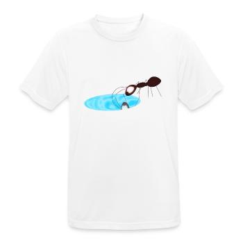 Ameise - Männer T-Shirt atmungsaktiv - Weiß - Vorne - AI Model Male 185 dark (185cm)