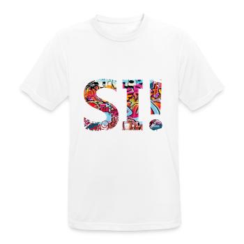 oui chante drôle pas de fille féminisme appliquer toujours - T-shirt respirant Homme - blanc - Devant - AI Model Male 185 dark (185cm)