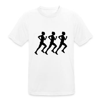woman running - Men's Breathable T-Shirt - white - Front - AI Model Male 185 dark (185cm)