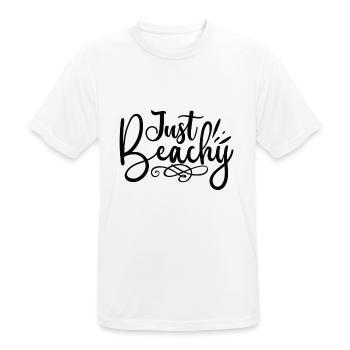 Juste Beachy - T-shirt respirant Homme - blanc - Devant - AI Model Male 185 dark (185cm)