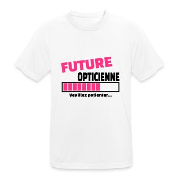 future opticienne - T-shirt respirant Homme - blanc - Devant - AI Model Male 185 dark (185cm)