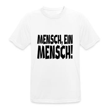 Ein Mensch - Männer T-Shirt atmungsaktiv - Weiß - Vorne - AI Model Male 185 dark (185cm)