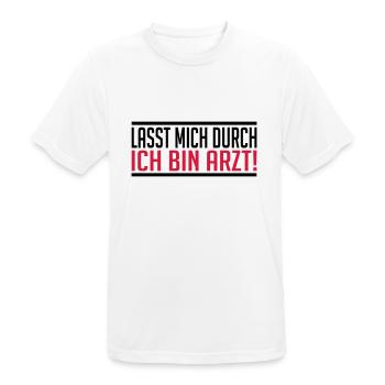 Arzt - Männer T-Shirt atmungsaktiv - Weiß - Vorne - AI Model Male 185 dark (185cm)