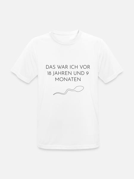 Sperma Geburtstag - Männer T-Shirt atmungsaktiv - Weiß