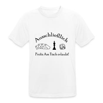boardgame chess backgammon game night - Männer T-Shirt atmungsaktiv - Weiß - Vorne - AI Model Male 185 dark (185cm)