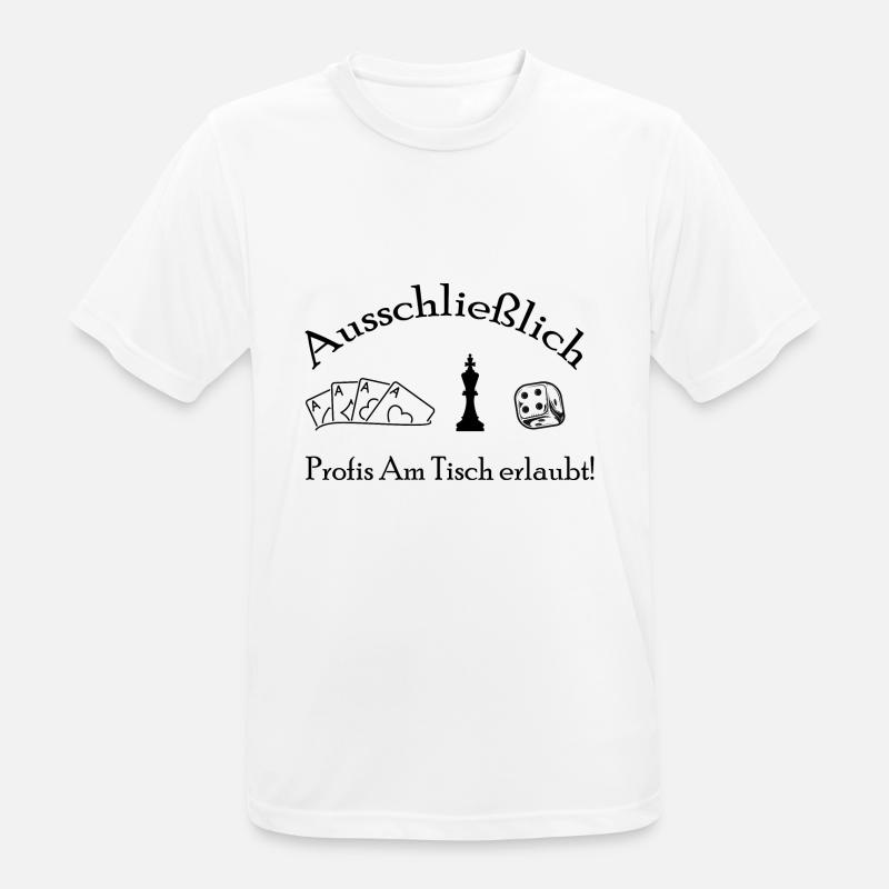 boardgame chess backgammon game night - Männer T-Shirt atmungsaktiv - Weiß