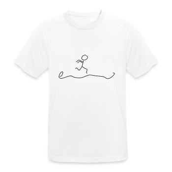 run a race - Men's Breathable T-Shirt - white - Front - AI Model Male 185 dark (185cm)